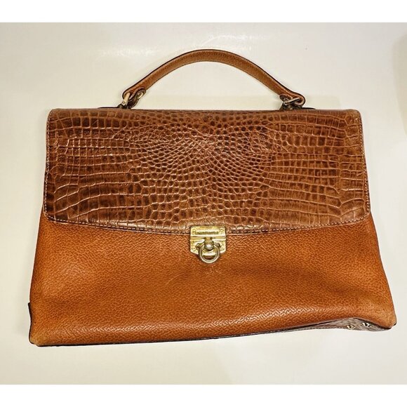 Shozo Tsujimura Satchel Bag Brown Leather 14" x 10" x 3" - Picture 1 of 16